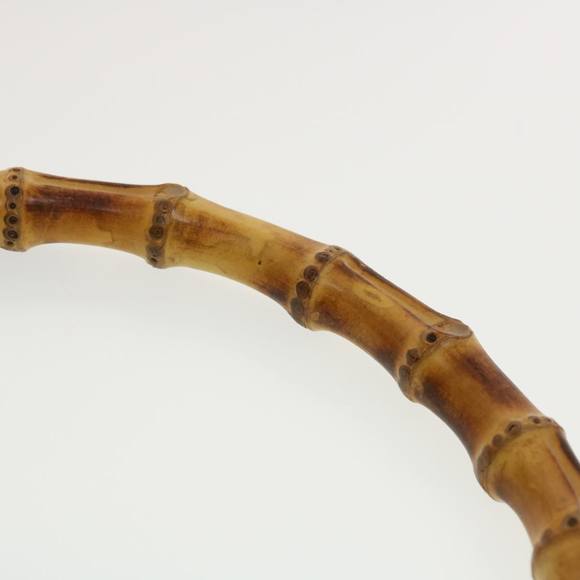 GUCCI Bamboo Hand Bag Leather 2way Black 001.2852.1577.0 Auth bs5868 - Picture 14 of 16